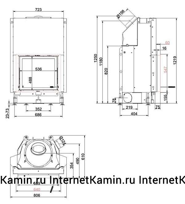 Brunner Kompakt-kamin 51/55 (вертикальное открытие дверцы)